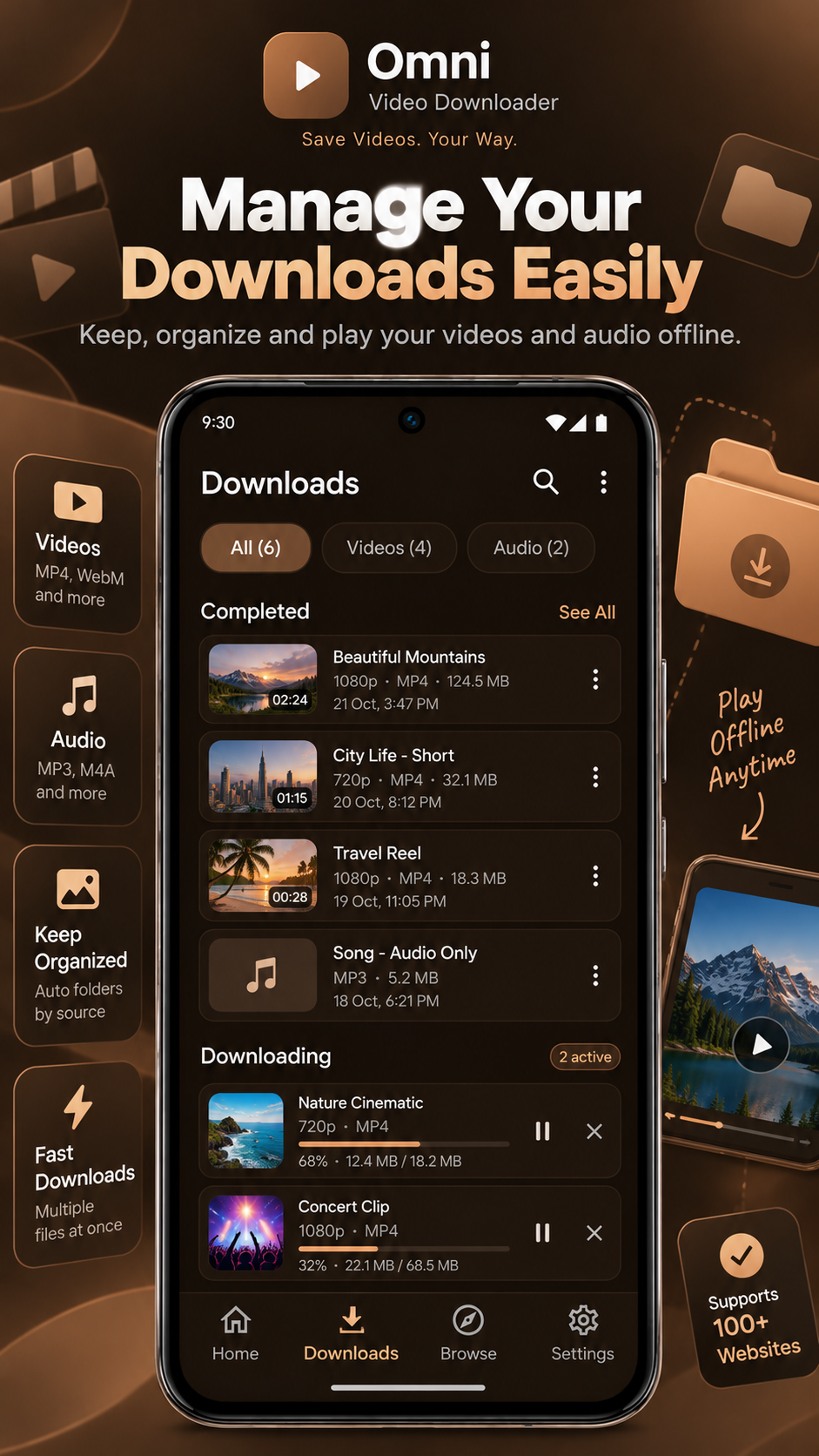 Omni Video Downloader: download progress